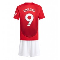 Dres Manchester United Rasmus Hojlund #9 Domáci pre deti 2024-25 Krátky Rukáv (+ trenírky)